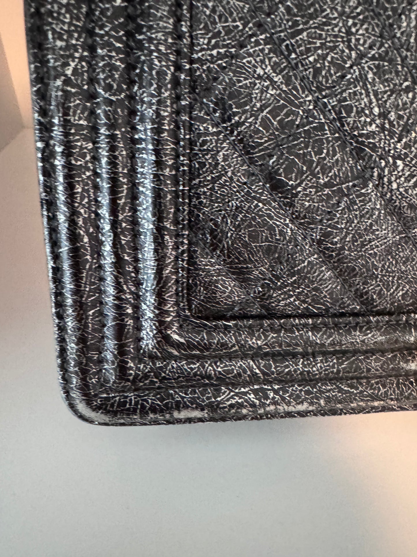 Chanel Cracked Metallic Calfskin Quilted Boy Bag